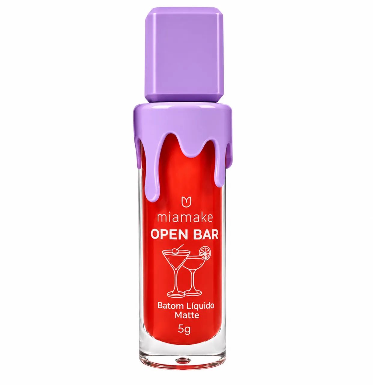 Batom Matte cor Vermelho Mia Make