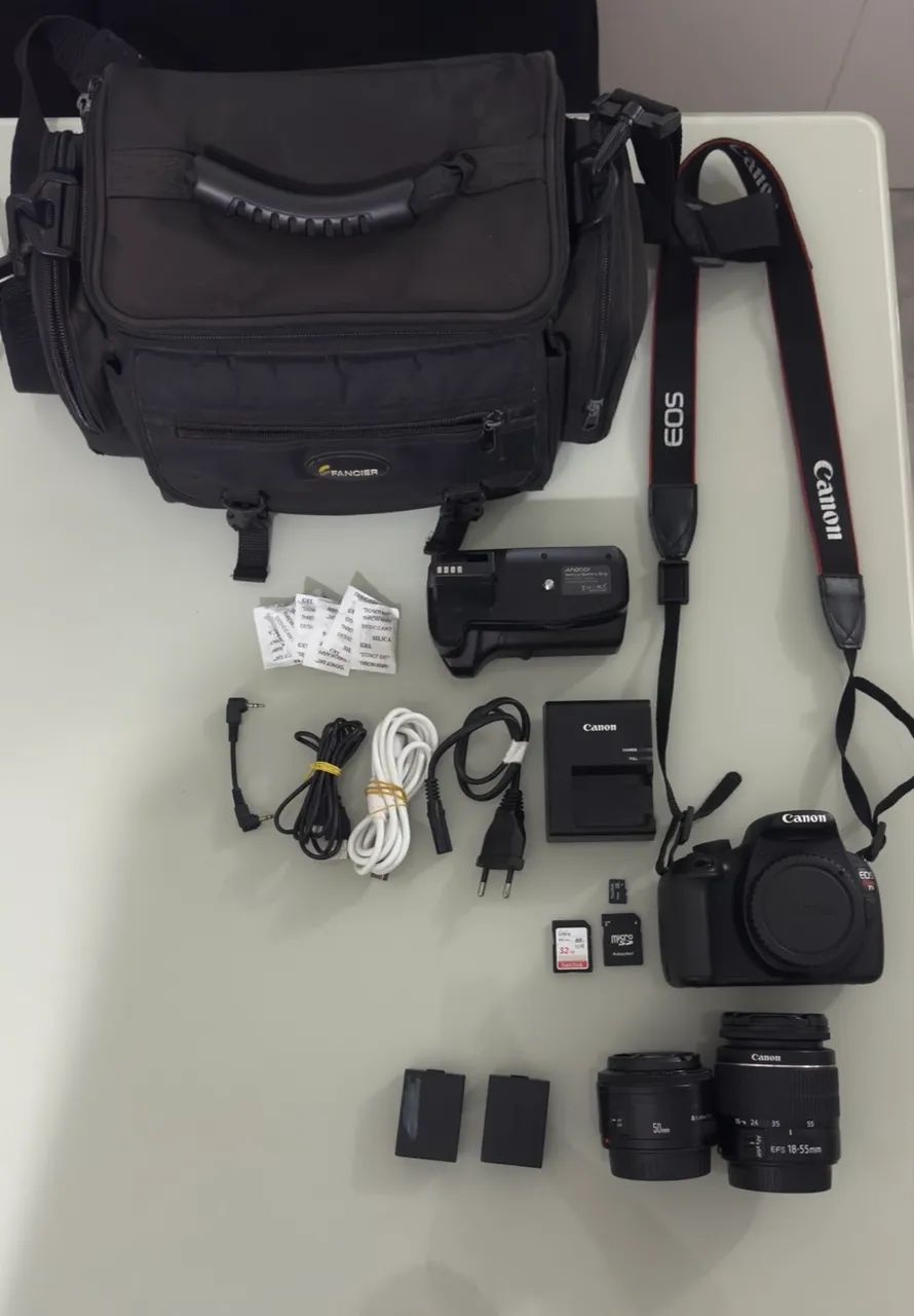 Câmera cânon T5 + 18-55mm e 50mm - Foto 3