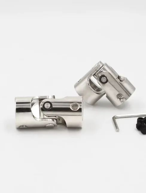 Acoplador Junta Aço 4mm Eixo Modelismo Motor Mini Cardan RC - Foto 3