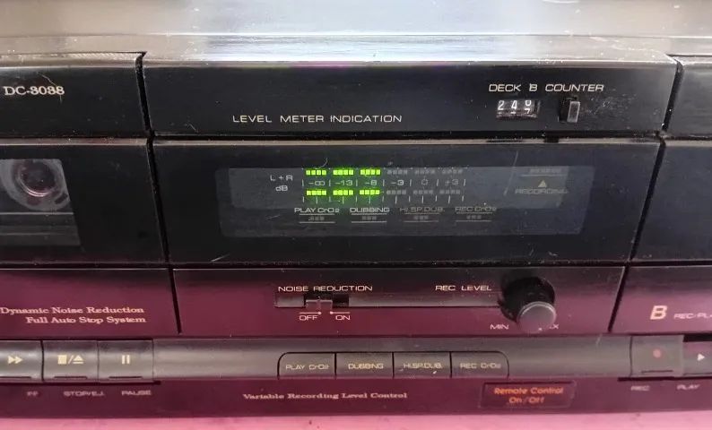 Stereo Double Tape Deck Fortex Dc-3088 - Funcionando - Foto 4
