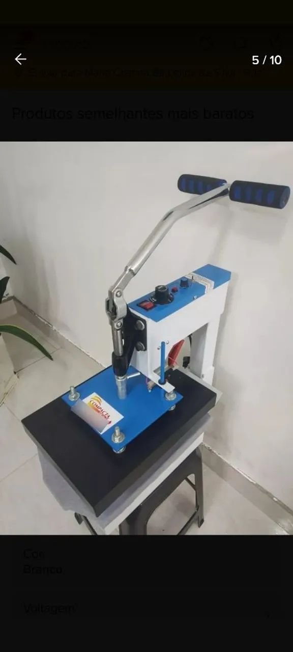Vendo maquinaria de estampar camisetas, azulejos e MDF da marca Compacta Print