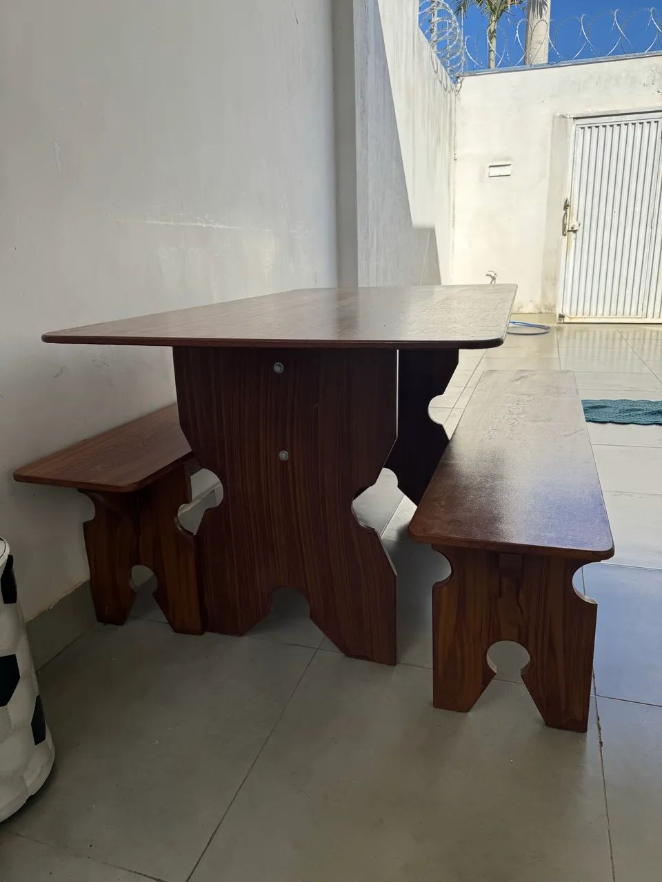 Mesa Ardosia com bancos  - Foto 2
