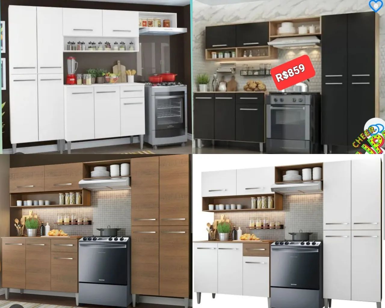 Armários de cozinha completo novos