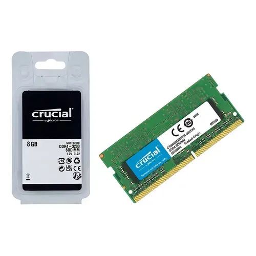 crucial 8GB DDR4-3200 メモリーX2 Memoria Crucial, 8GB (1x8GB), DDR4, 3200MHz, C22, Verde