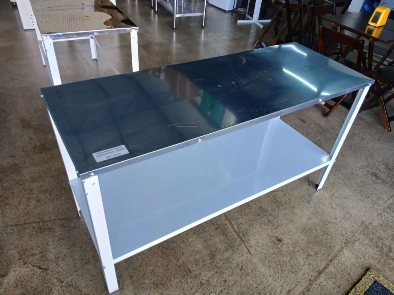 Mesa Inox Braesi 160x60 com Paneleiro Desmontável  - Foto 3