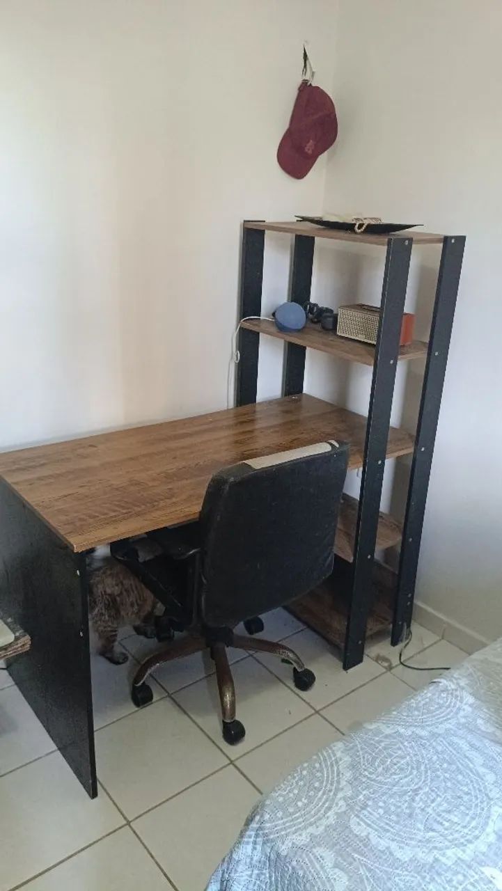 Escrivaninha com Estante Integrada Estilo Industrial - Foto 3