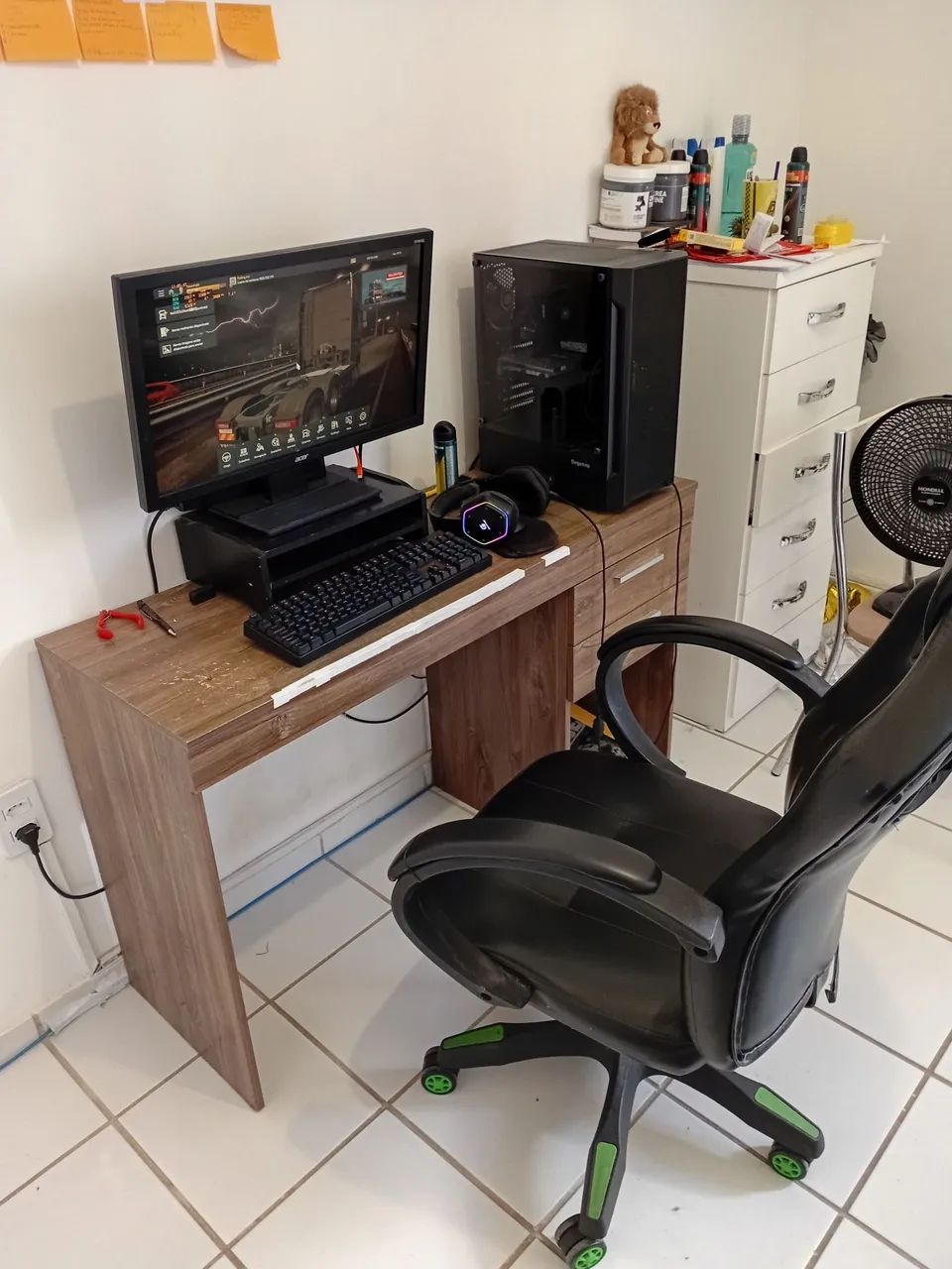 Pc gamer completo com periféricos mesa e cadeira
