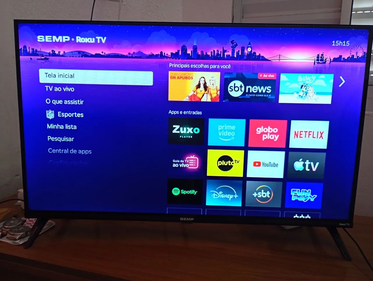 Roku tv Semp 32 polegadas.