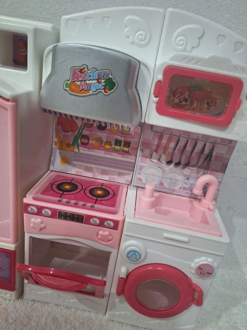 Combo cozinha de brinquedo para boneca Barbie - Foto 2