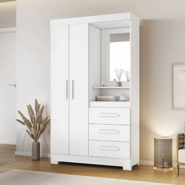 Roupeiro Notavel NT 6020 com 2 Portas e 3 Gavetas