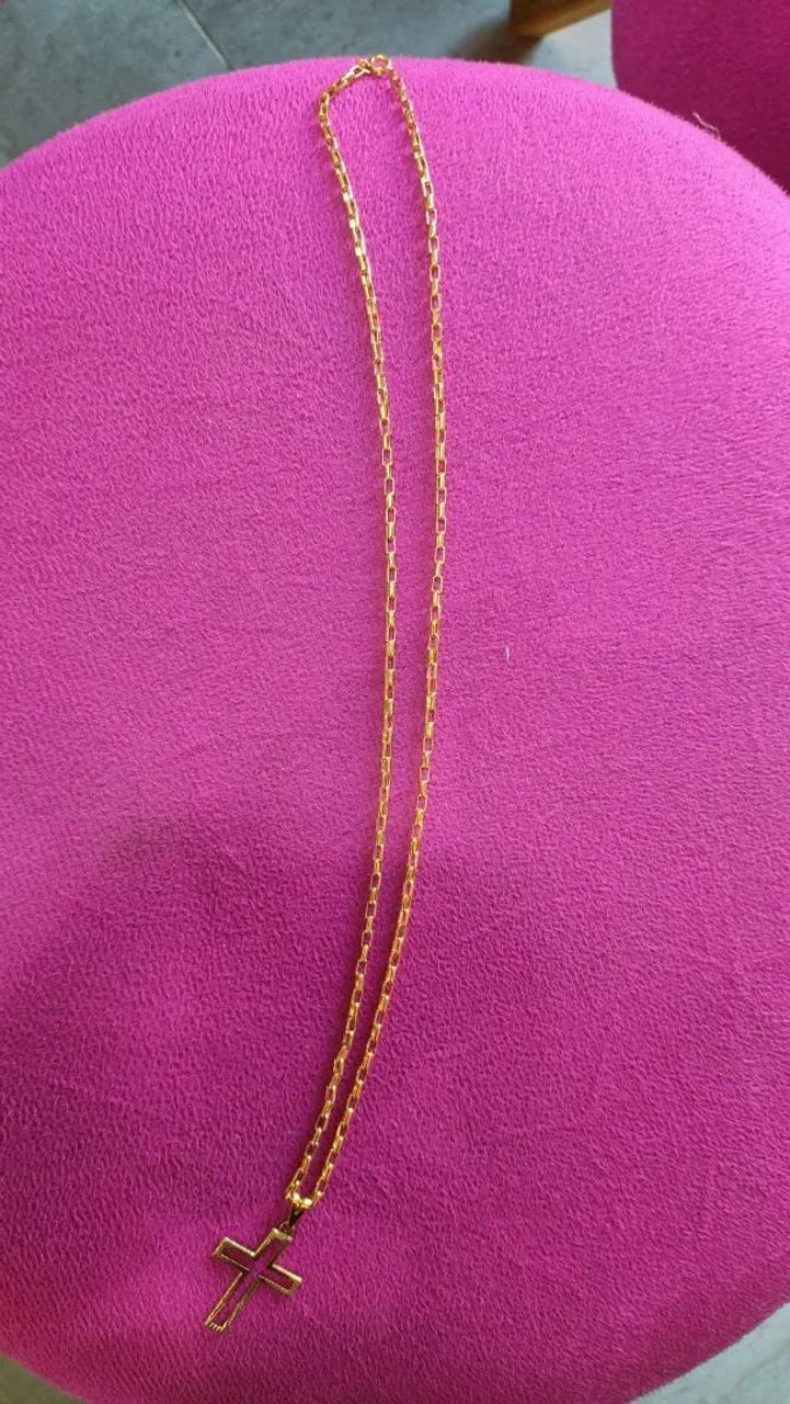 Cordão banhado a ouro e pulseira  - Foto 3