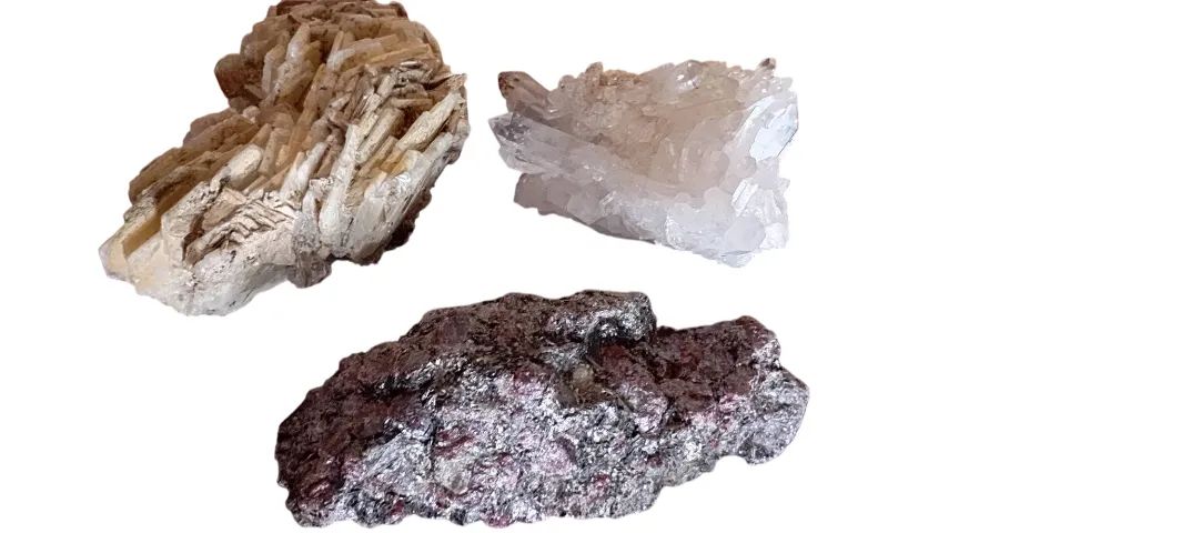 3 PEDRAS BRUTAS GRANADA,CRISTAL E ALBITA