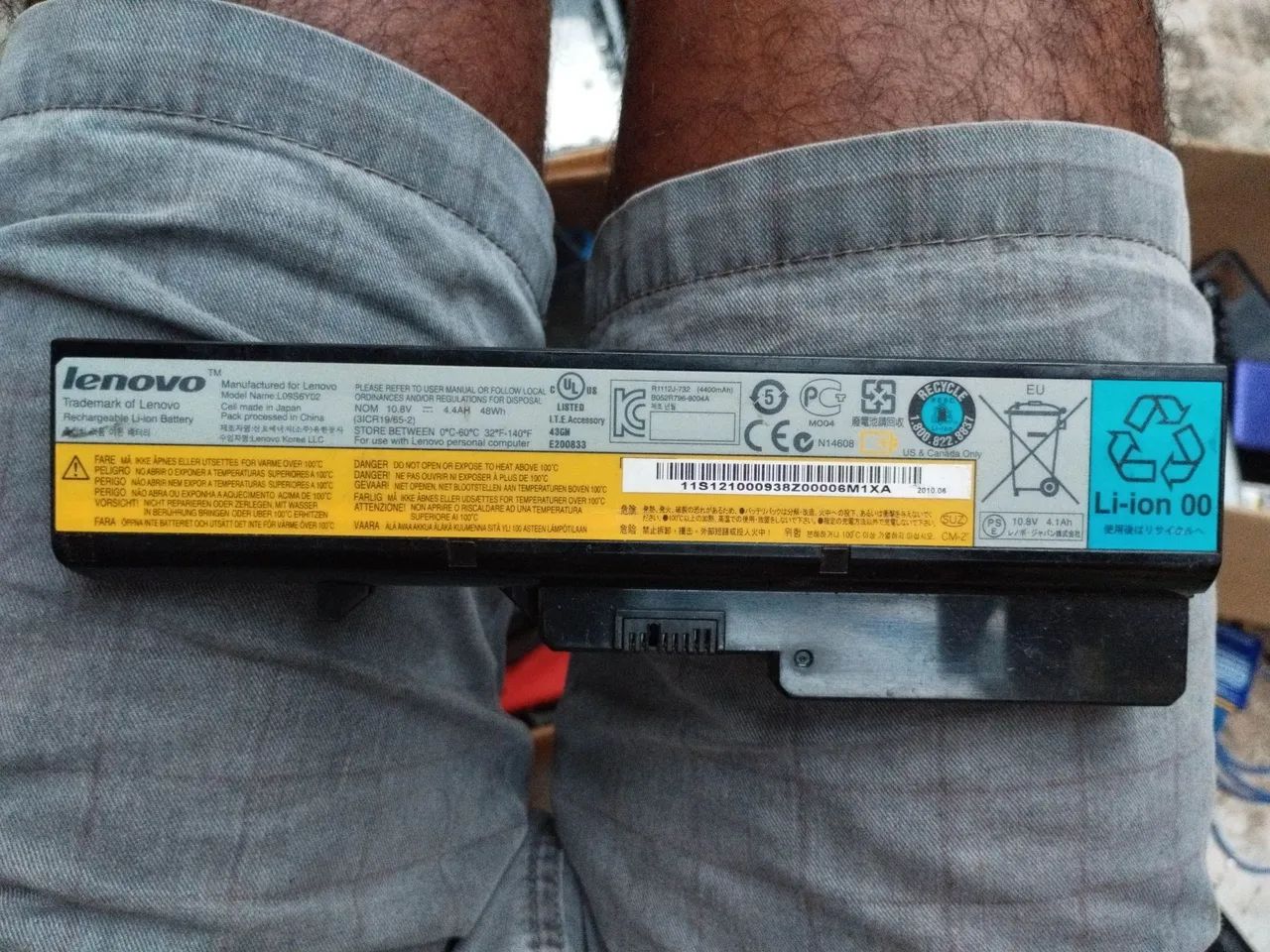Bateria do Notebook Ideapad G460 Usada mas Funcionando Modelo  l09s6y02