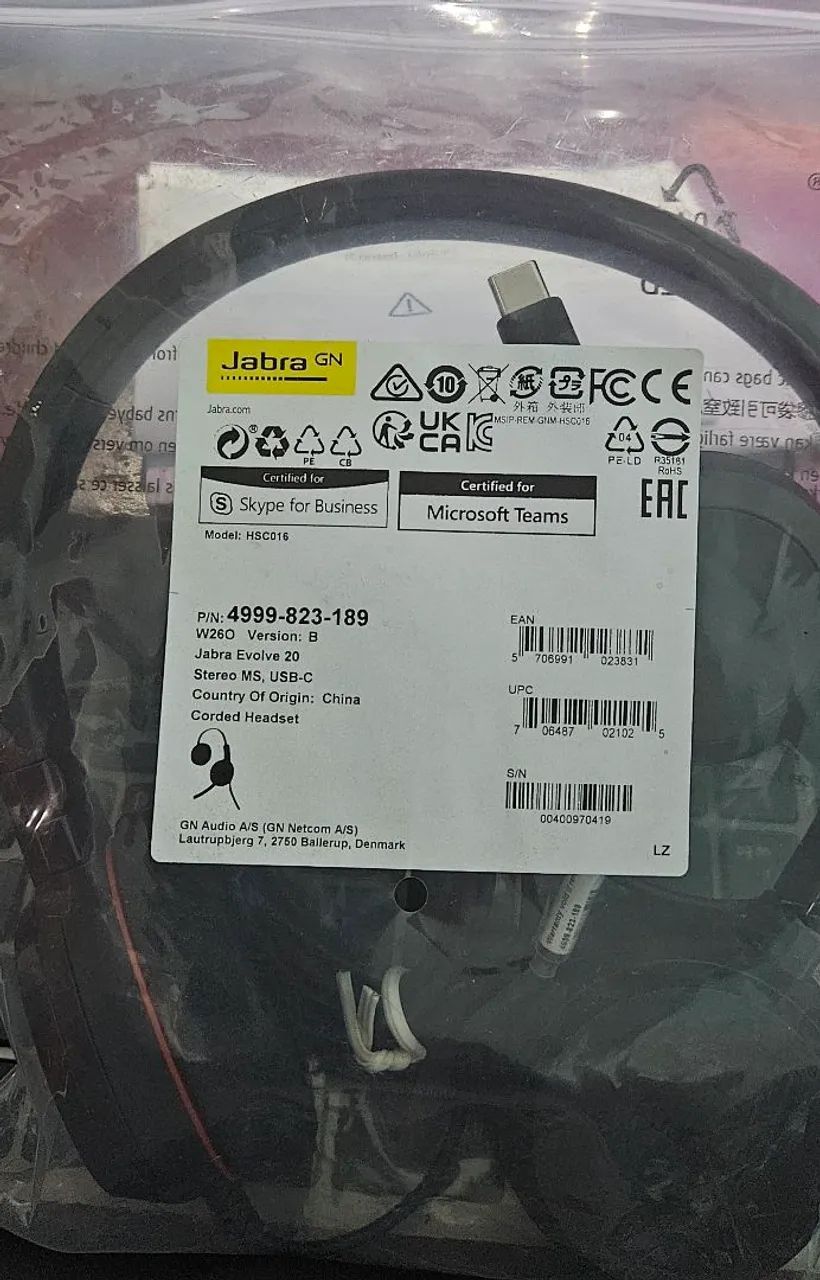 Jabra Evolve 20, Usb C, Stereo Ms 4999-823-189 - Foto 5