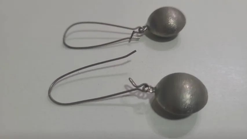 Brinco prata fosca Argento 