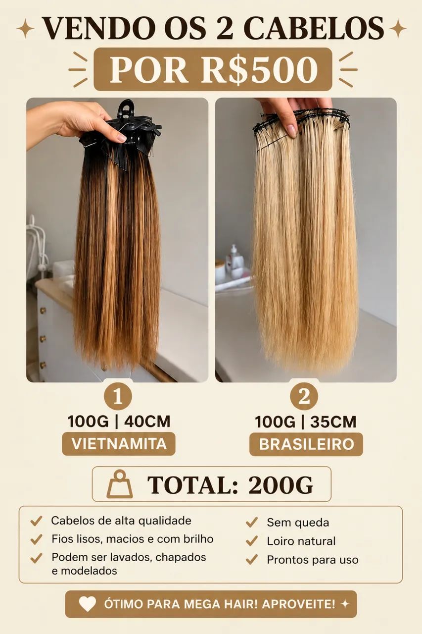 Mega Hair - Cabelo Humano 