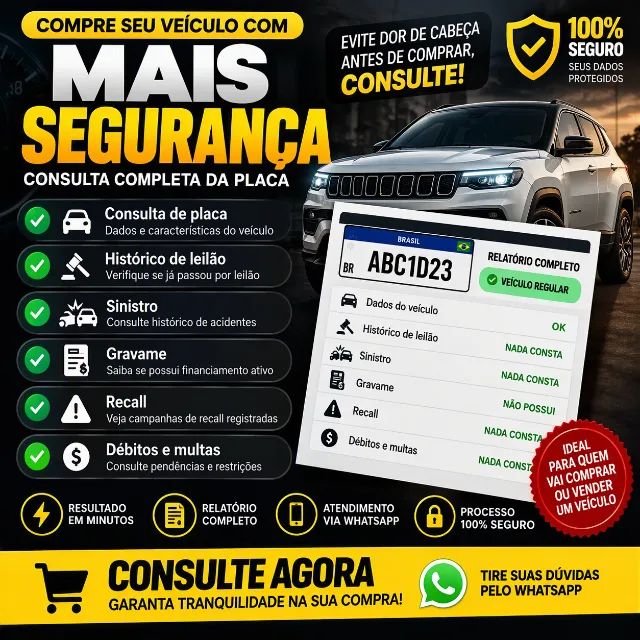 ? Consulta Veicular Completa | Leilão, Multas e Restrições