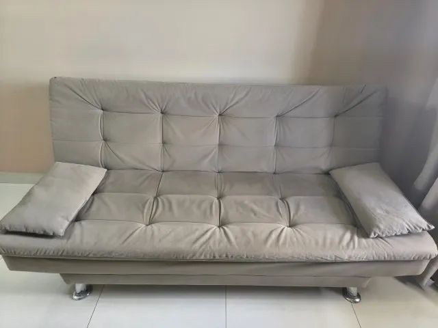 Sofá Cama Casal 3 Lugares Premium Linho - Foto 3