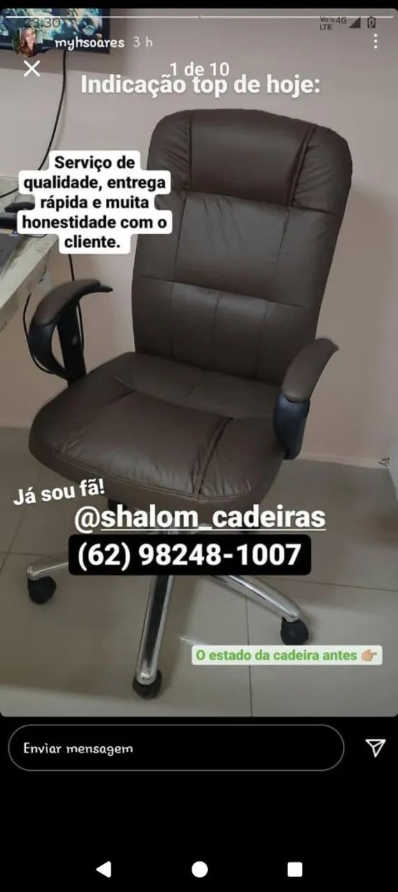 Fábrica e Reformas de cadeiras - busca e entrega
