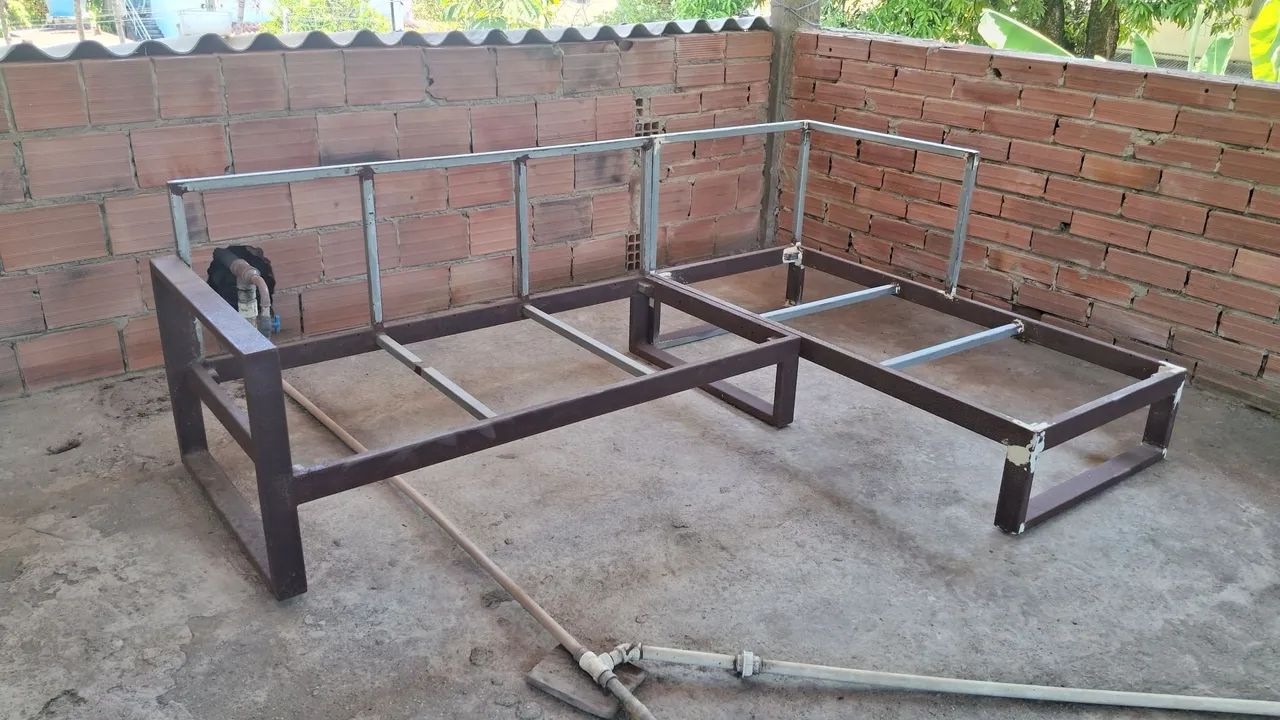 Estrutura de sofá moderno com chaise - Foto 3