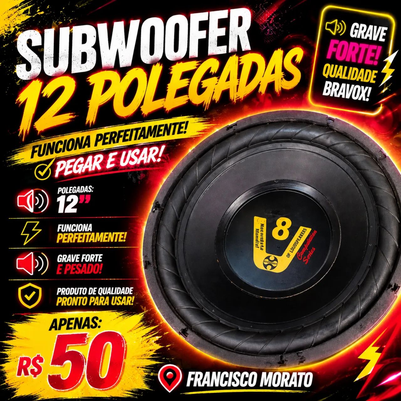 SUBWOOFER De 12 POLEGADAS 