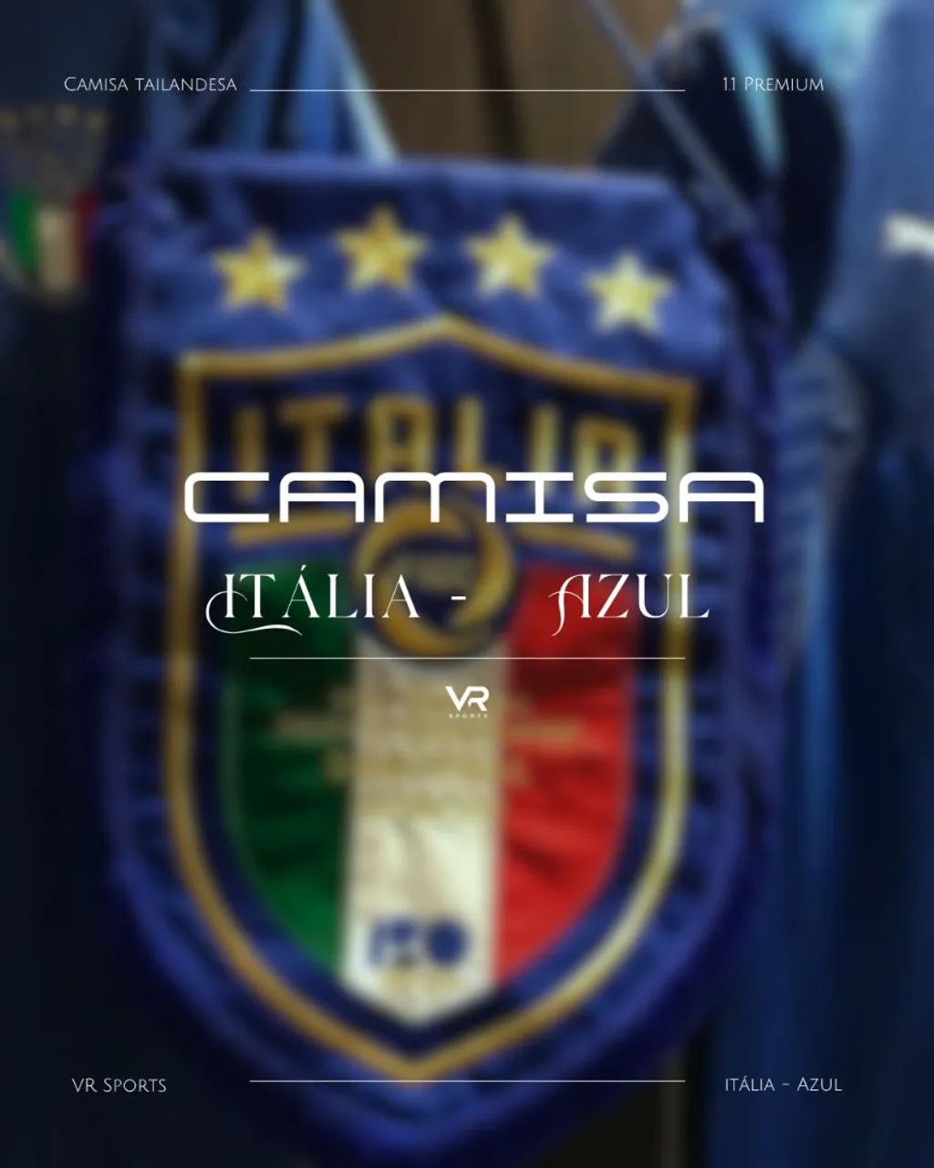 ? CAMISA DA ITÁLIA ? AZUL | MODELO PREMIUM - Foto 3