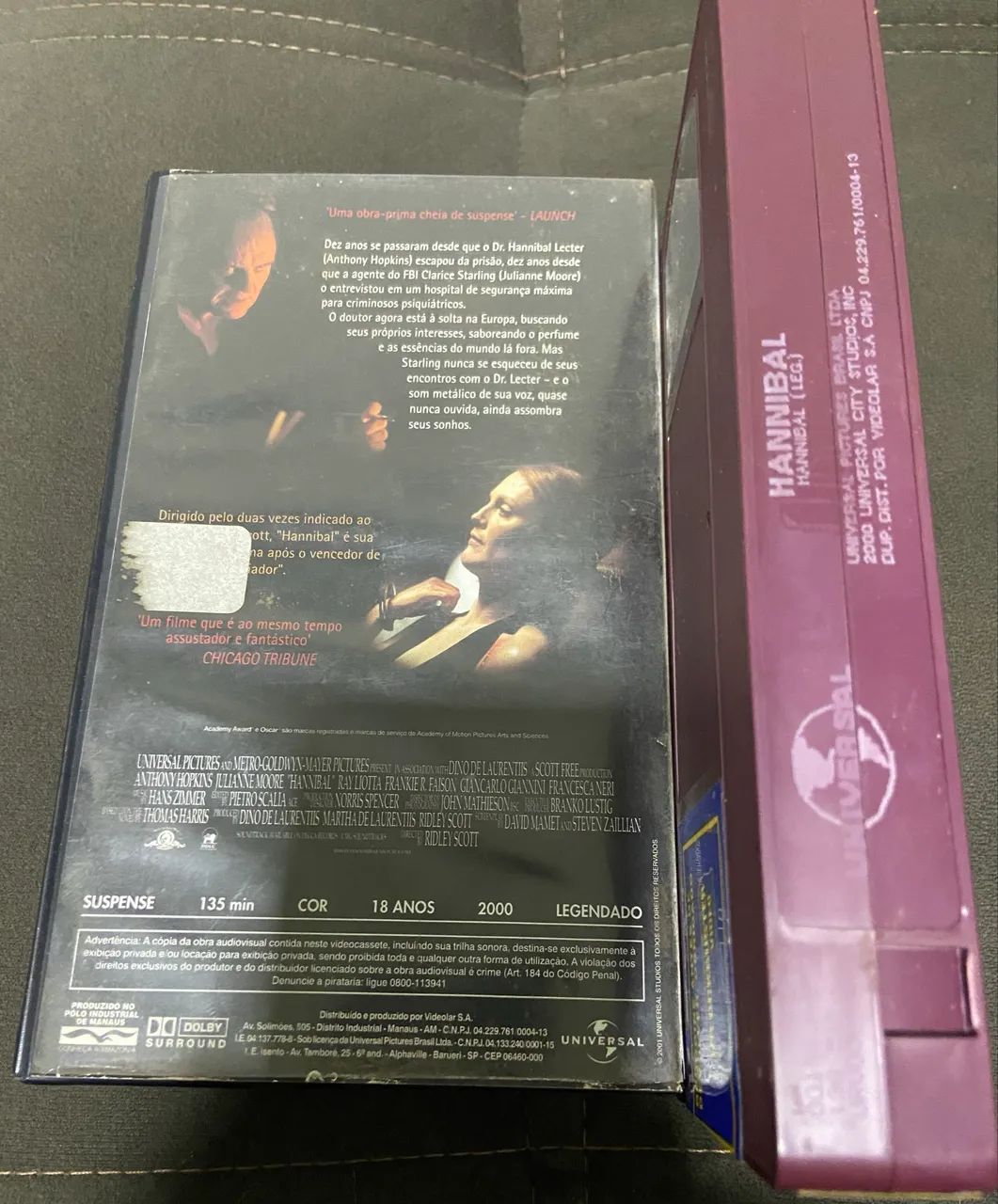 Fita VHS filme Hannibal