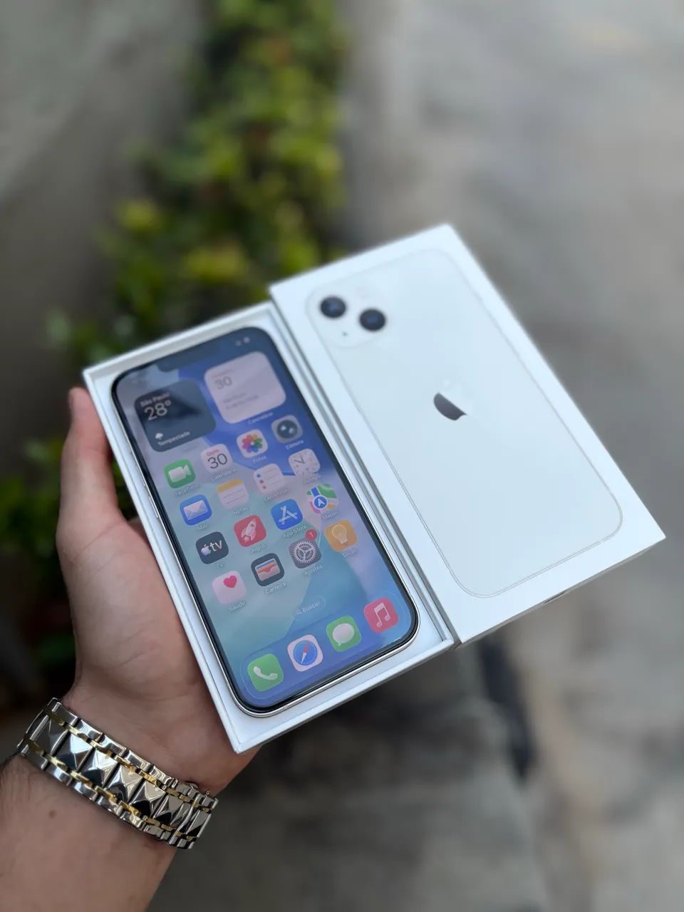 IPHONE 13 Branco Estelar 128gb - Foto 5