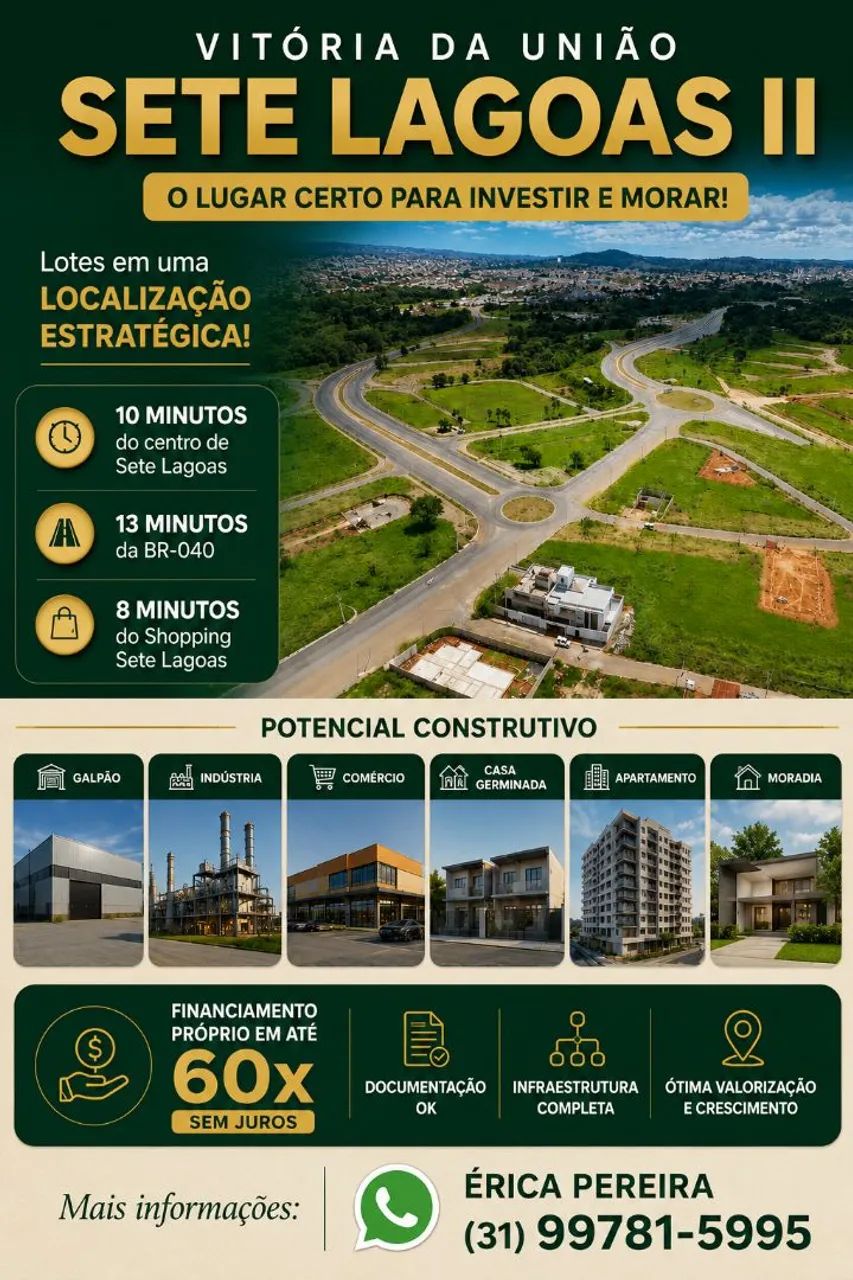 Excelente lote em Sete Lagoas 