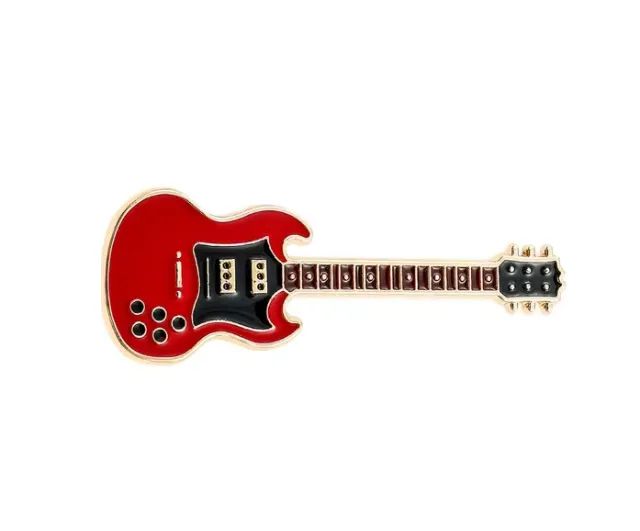Broche Pin de Lapela Mini Guitarra Modelo Gibson SG - Foto 3