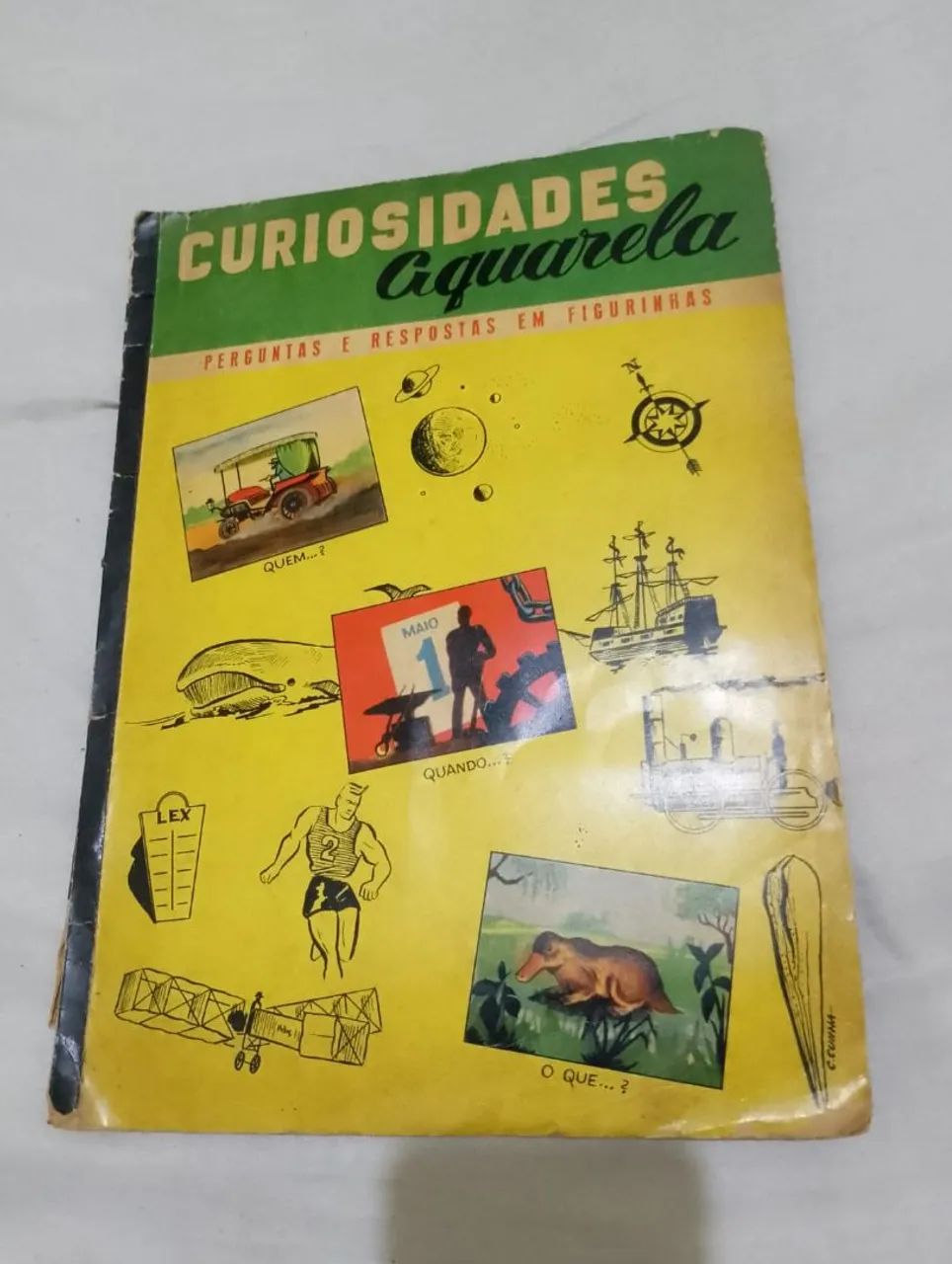 ÁLBUM DE FIGURINHAS CURIOSIDADES AQURELA COMPLETO ANO DE 1962