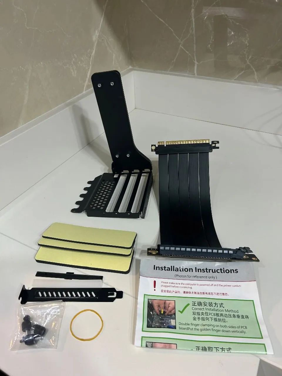 Suporte Vertical Gpu Para Gabinete + Riser Pcie 4.0