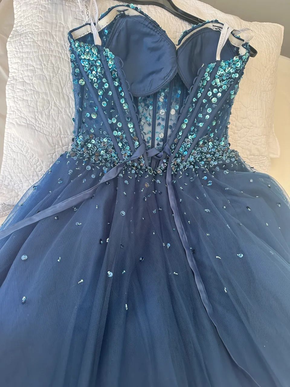 Vestido azul debutante - 15 anos  - Foto 4