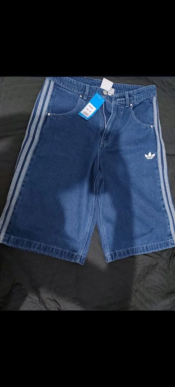 Bermuda Adicolor Denim Firebird Adidas  - Foto 3