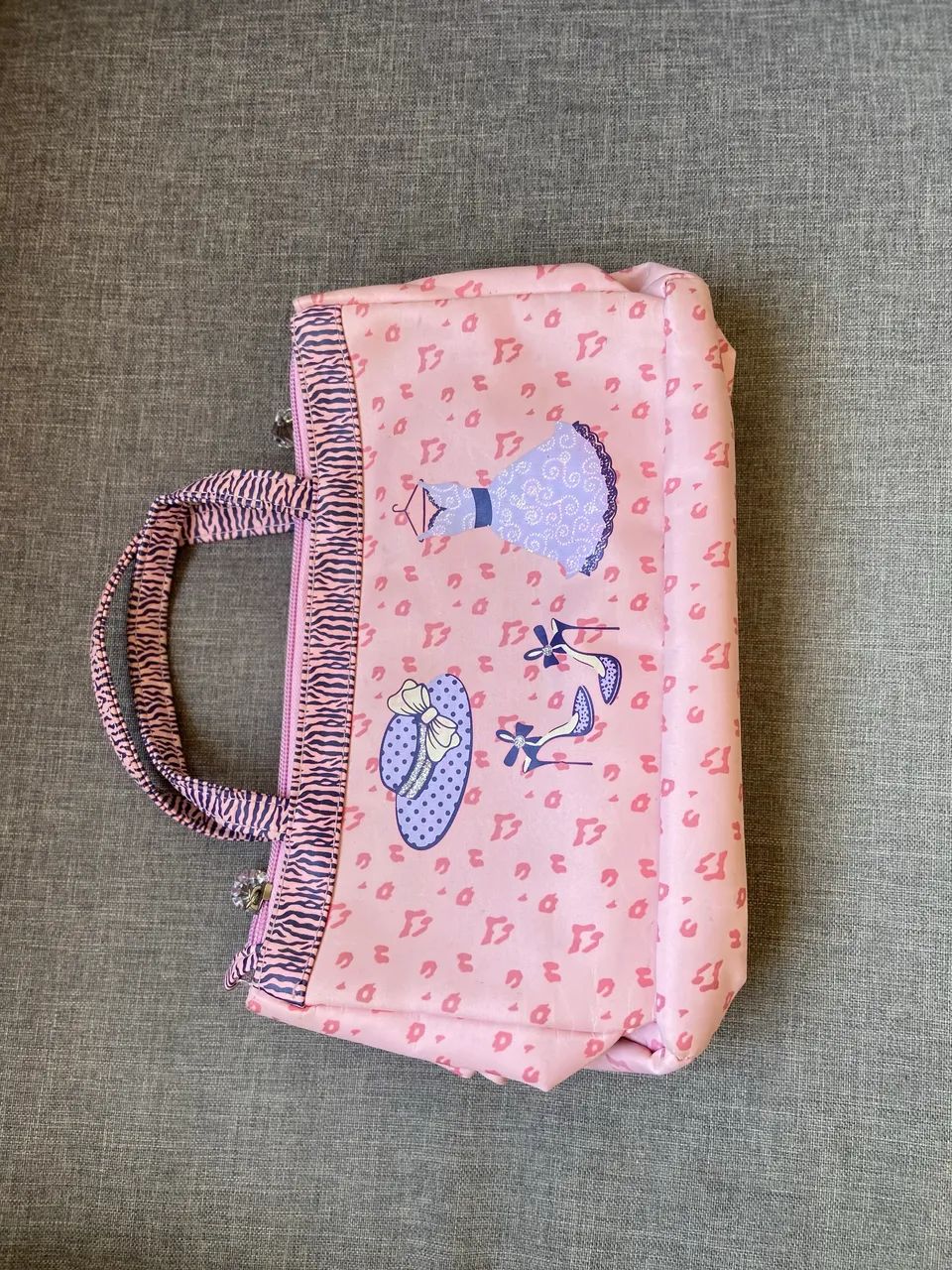 Bolsa necessaire maquiagem compartimentos rosa - Foto 5