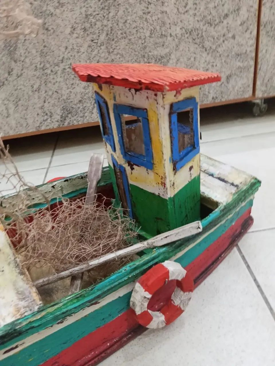 Barco em madeira (replica)