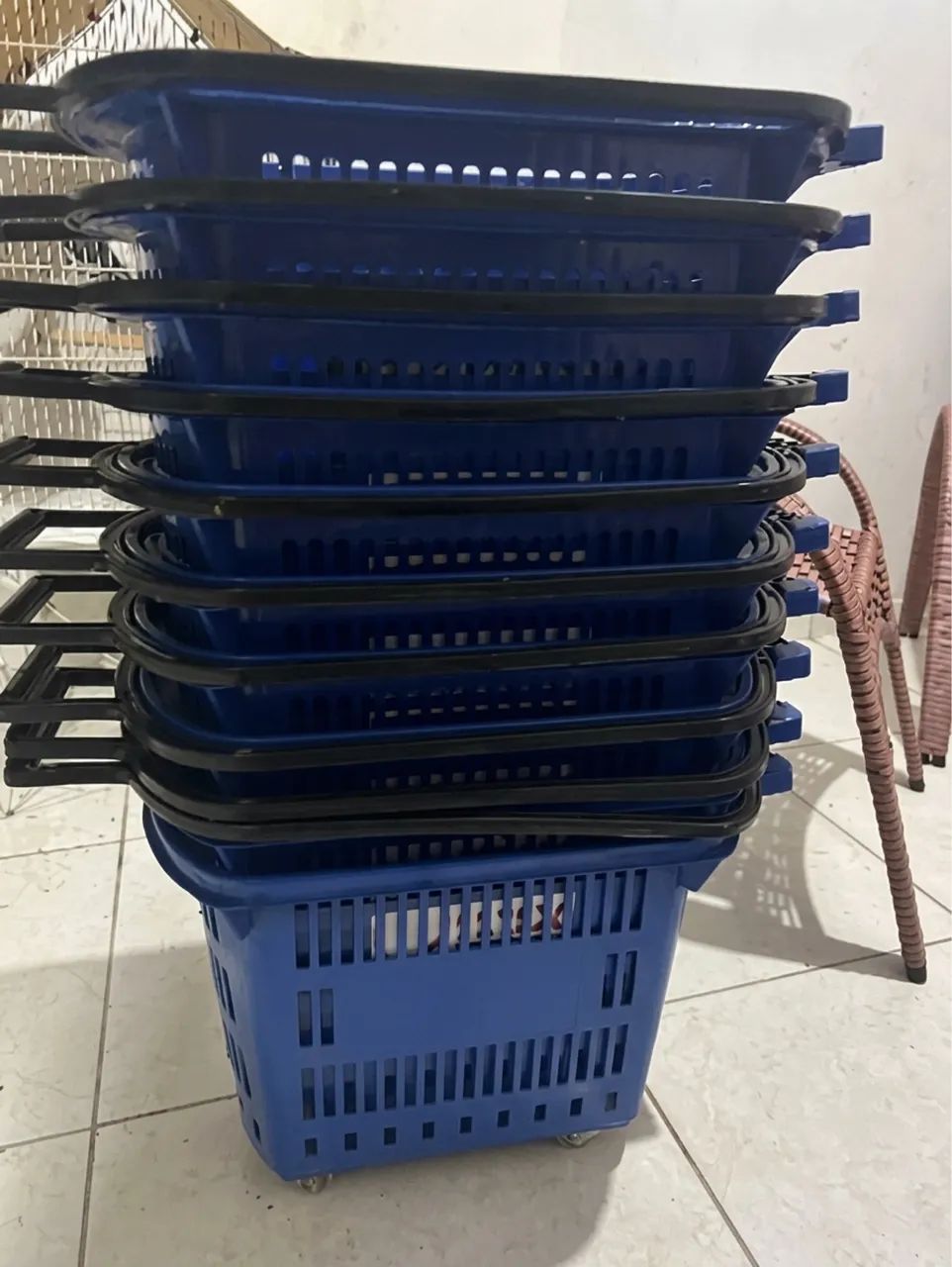 10 Carrinho compras Extra Grande 40l Supermercado
