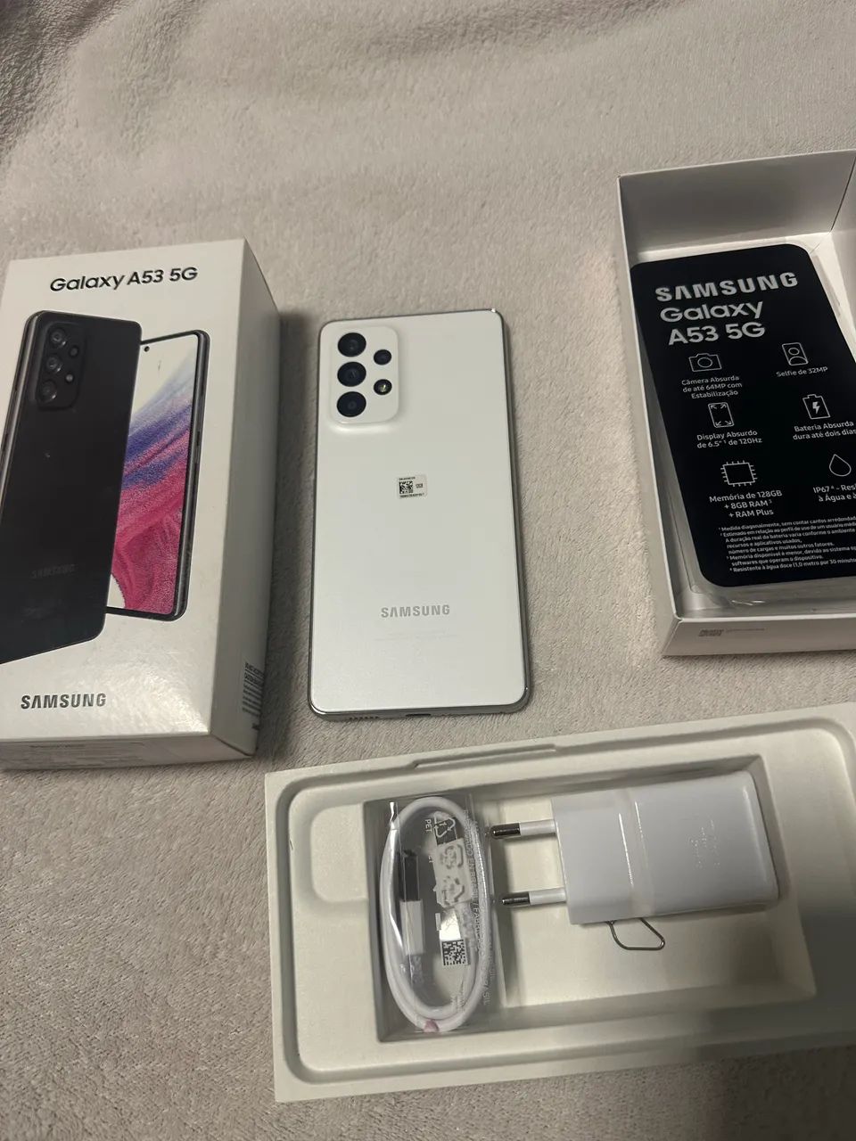 ? SAMSUNG GALAXY A53 5G ? 128GB ? BRANCO ? COMPLETO COM CAIXA E ACESSÓRIOS