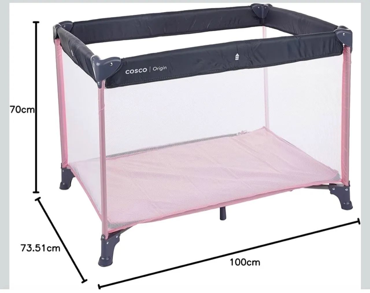 Berço portátil COSCO ROSA IMPECÁVEL  - Foto 4