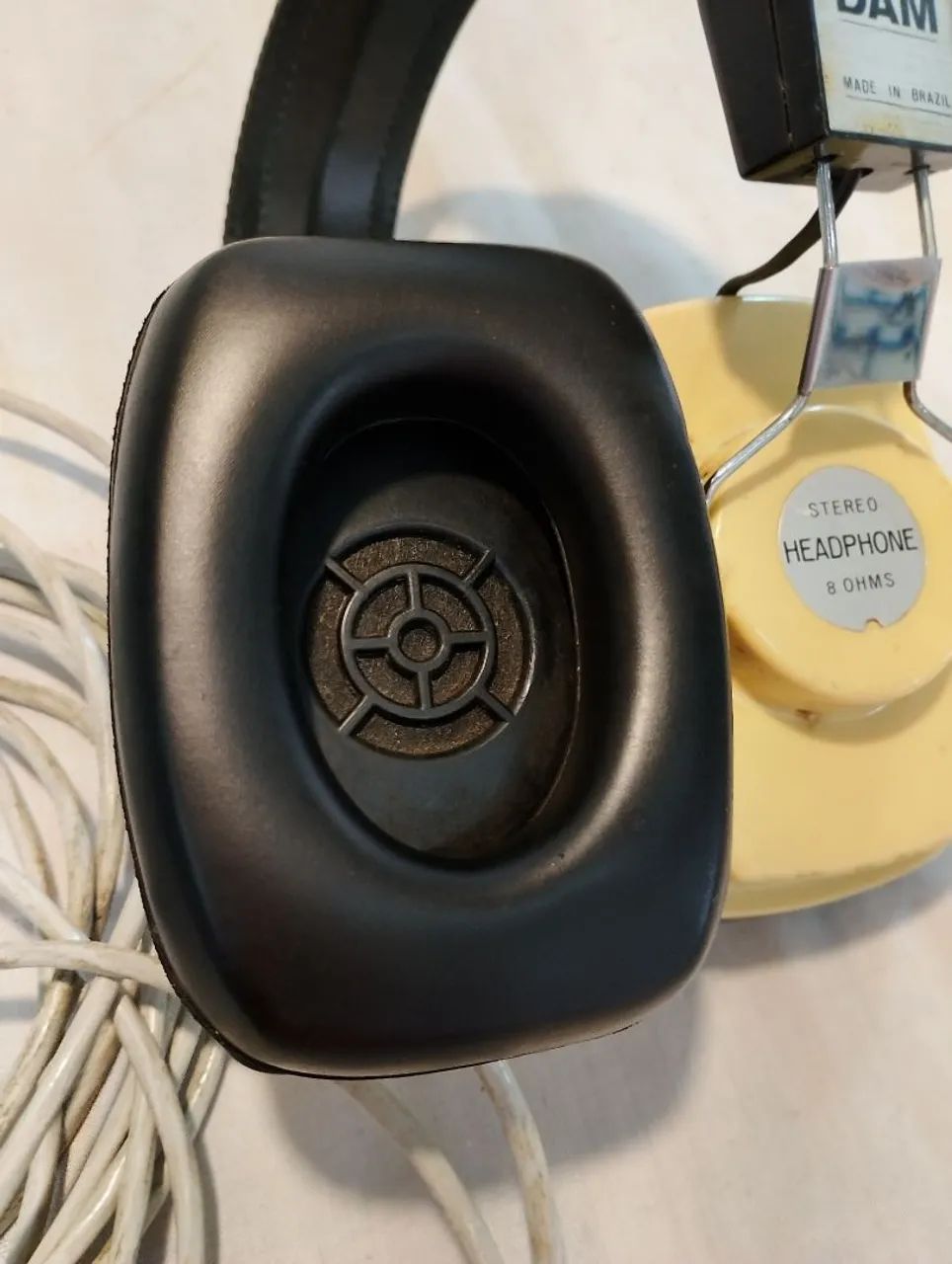 Fone de ouvido antigo Dan anos 80 funcionando  - Foto 3