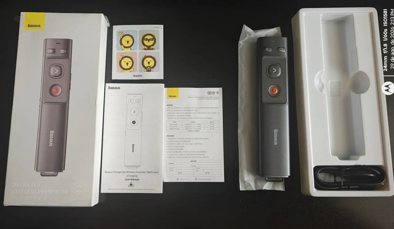 Apresentador Orange Dot wireless baseus - Foto 3