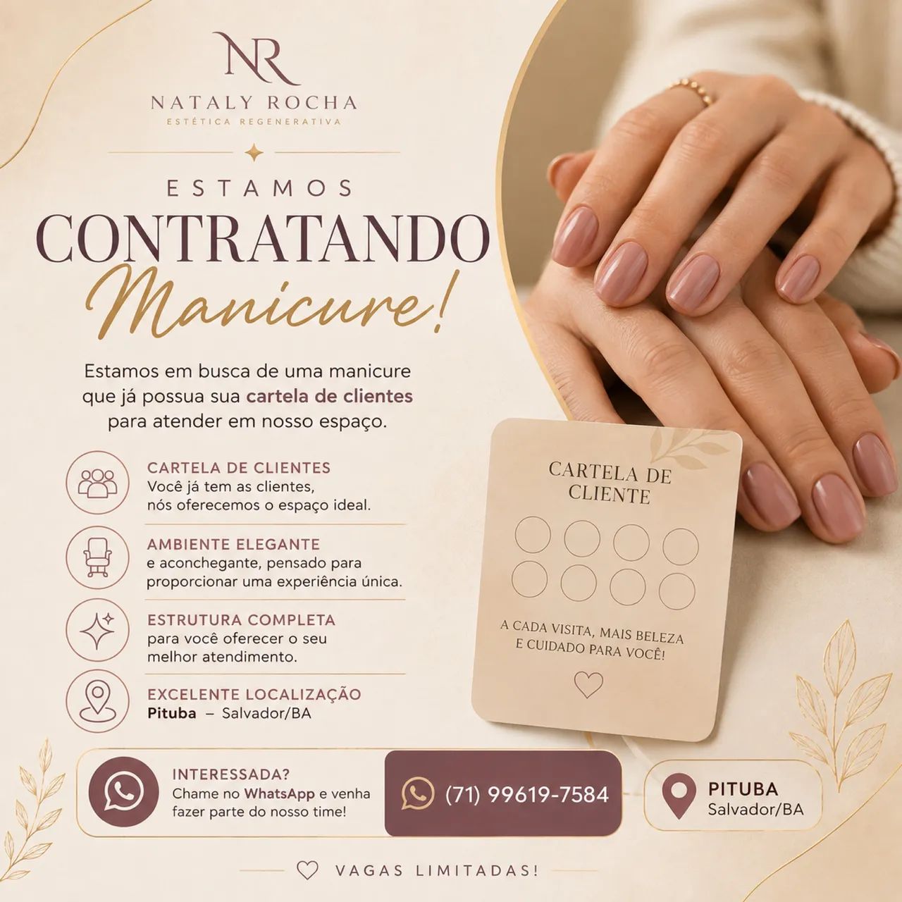 Vaga para manicure 