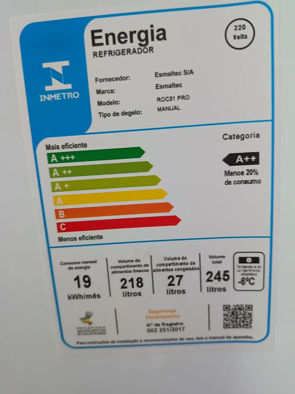 Geladeira Esmaltec 245 Litros | Compressor inverter - Foto 2