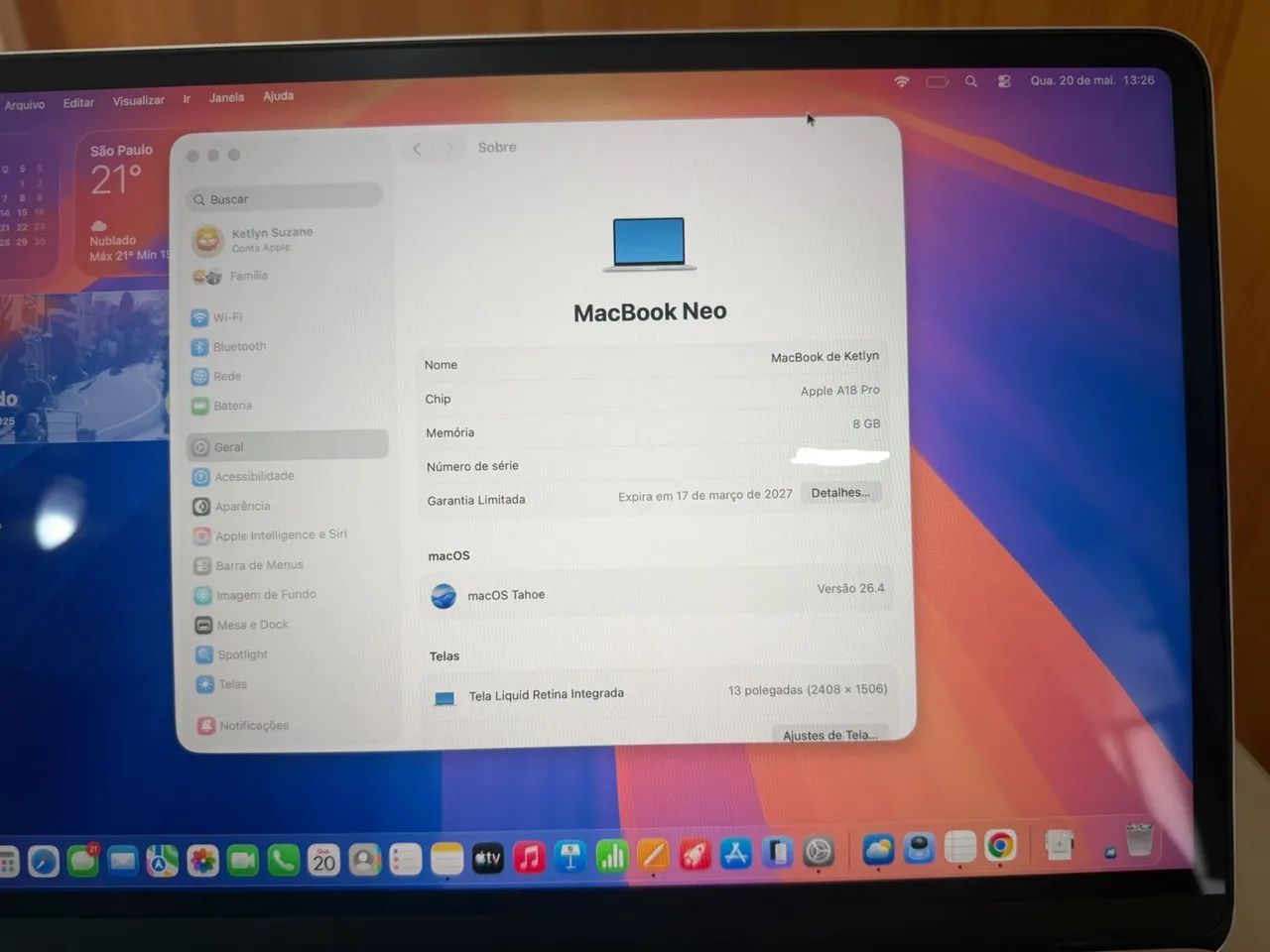MACBOOK NEO 13 polegadas 256GB JOINVILLE - Foto 2