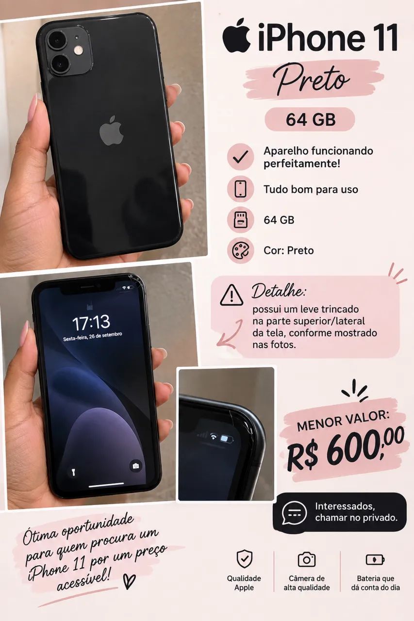 iPhone 11 preto 