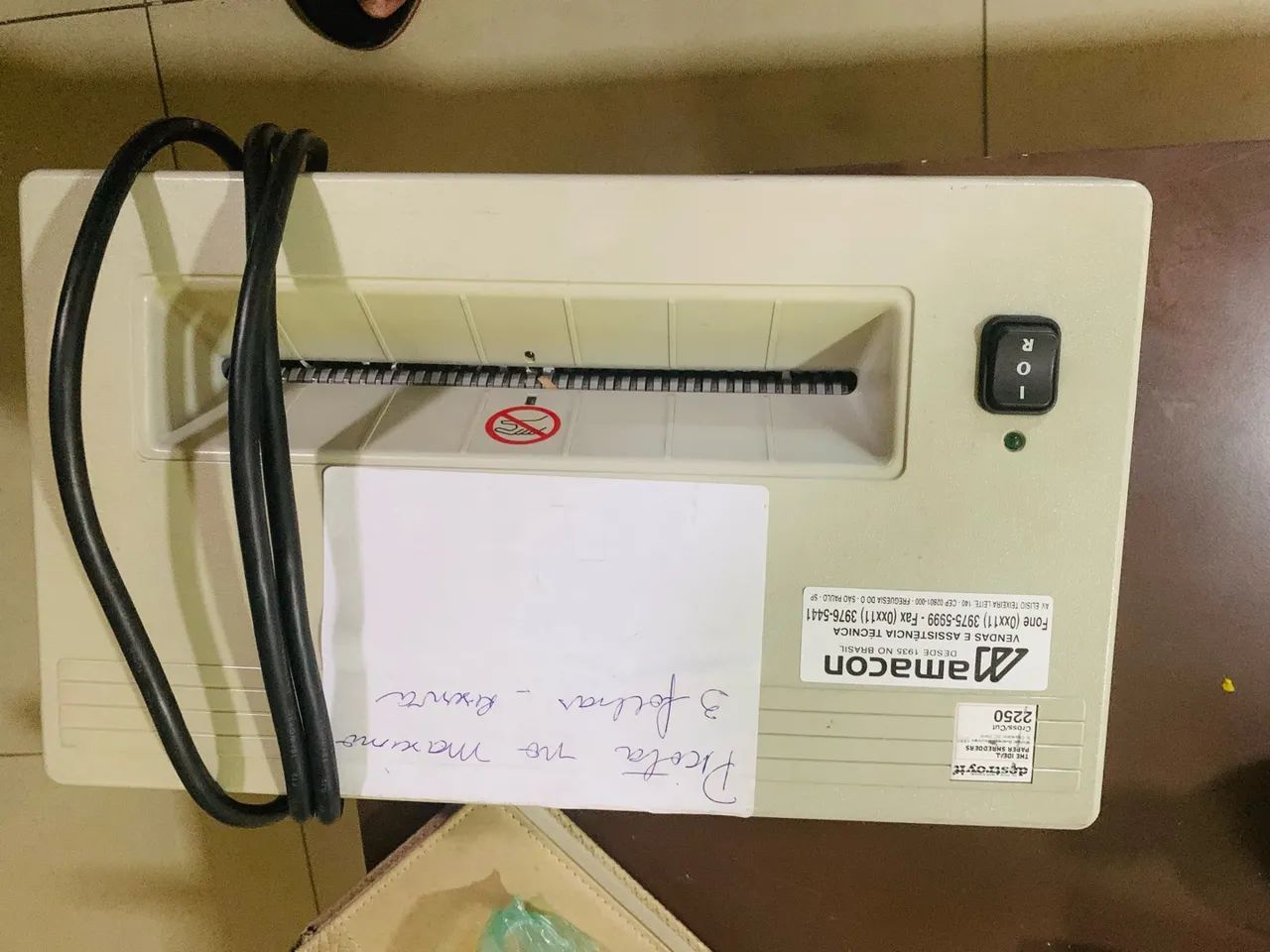 Trituradora de papel 