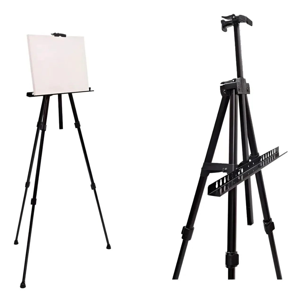 Suporte tripé para Quadros, Banners, Telas para exposição preto. - Foto 4