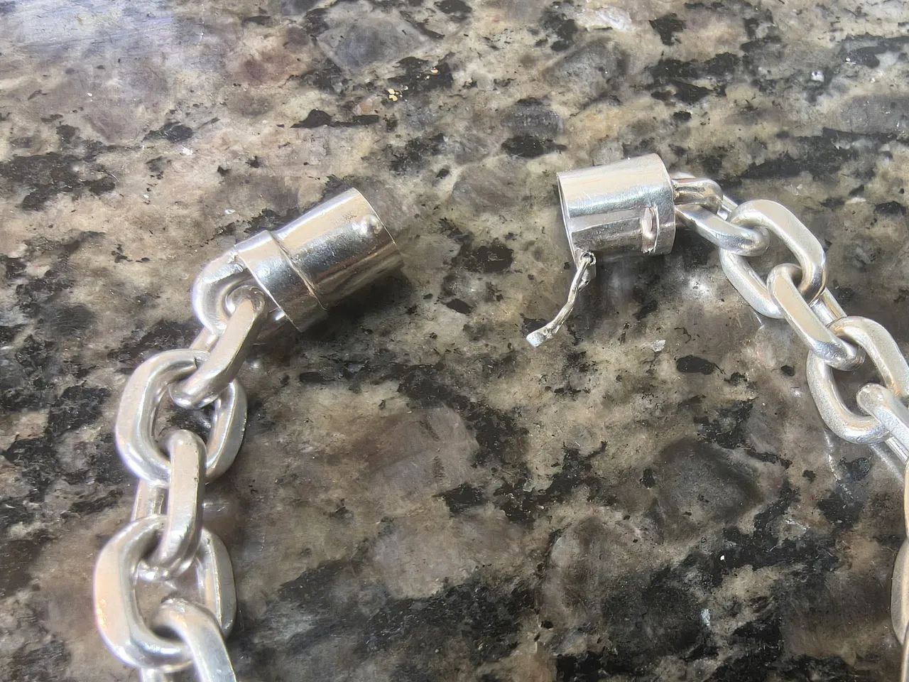 Pulseira de prata 950, cadeado - Foto 3