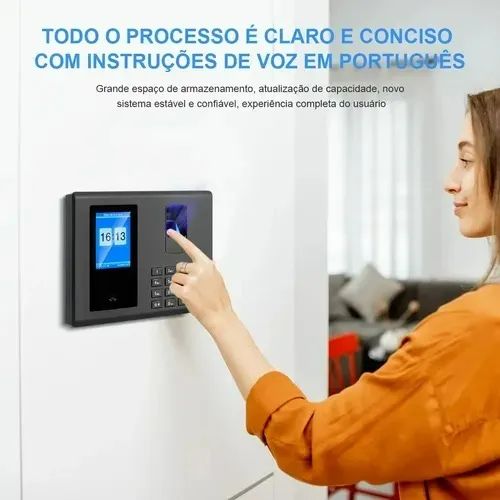 Relógio De Ponto Digital Com Leitor Biométrico E Pendrive