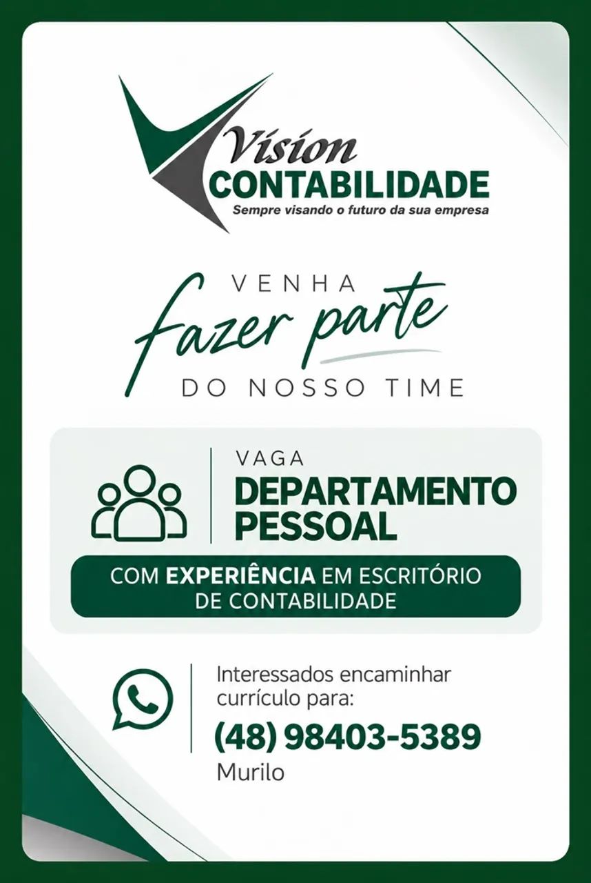 Responsável Departamento Pessoal 